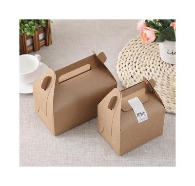 China Hot Selling Good Quality Hard Varnishing White Cake Paper Boxes Handle for sale