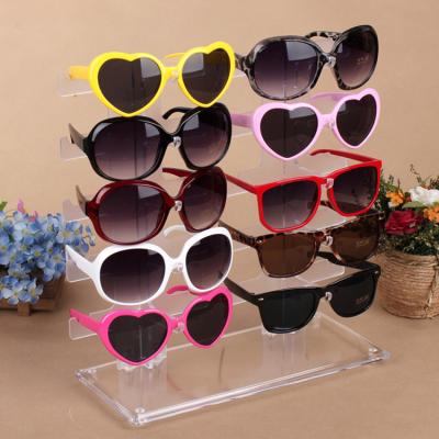 China Wholesale Demountable Plastic Wall Mounted Double Row 10 Pcs Glass Sunglasses Glass Sunglasses Demountable Desktop Display Rack for sale