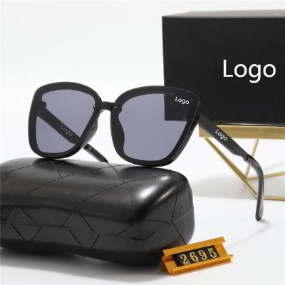 China Wholesale Punk Letter Sunglasses Inspired Luxury Designer Brand Fashion Double C Eye Glasses 400 UV for sale