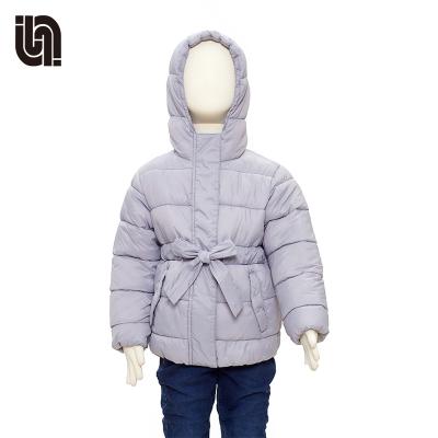 China Winter Babies Jacket Kids Waterproof Padded Coat Kids Hooded Outerwear With Belt for sale