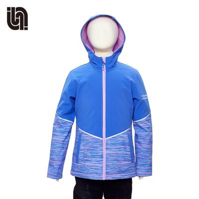 China Waterproof Girls Soft Shell Jacket /Hiking Jacket/Outdoor Jacket With Reflective Tape for sale