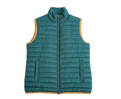 China OEM ODM Manufacturer Breathable Mens Zipper Green Sleeveless Winter Stripper Vest Jacket for sale