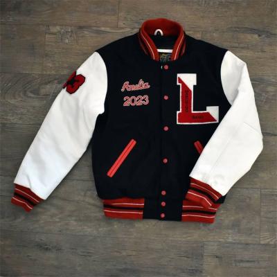 China QUICK DRY High Quality Custom Wool Body Leather Jackets Letterman Jacket for sale