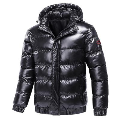 China Sustainable OEM Custom Printed Male Padded Outdoor Warm Winter Mens Bubble Coated Stripper Jacket For Man for sale