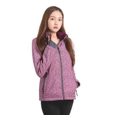 China 2021 Manufacturer Wholesale 100% Polyester Women's Purple Crop Jackets Autumn Breathable Clothing Spring With Hood for sale