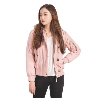 China Winter Pink Women's Hooded Stripper Jacket Viable Wholesale Windproof Women's Jackets Manufacturer 2021 for sale