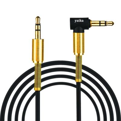 China 2018 New Arrival 3.5mm Male Jack Audio Cable Male To Speaker Aux Cable. 90 degree right angle for sale