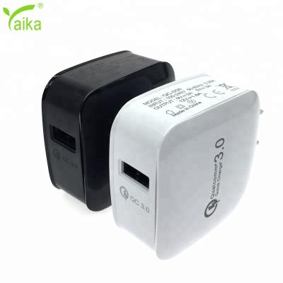 China OEM Fast Speed ​​USB 3.0 Popular Single Port US Standard Wall Charger QC3.0 Mobile Phone Shenzhen Supplier New Custom Logo for sale