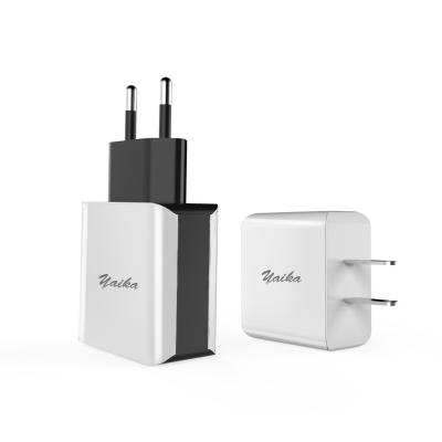 China Mobile Phone Electricity Plug Dual USB Wall Charger Adapter 2.4A USB Travel EU/USA Charger For iPhone for sale