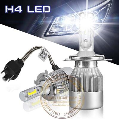 China Aluminum alloy led automotriz C6 H4 LED headlight with COB chip 36W 3800LM for sale