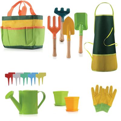 China Kids Gift Garden Tools Handle Gardening Wooden Gardening Tool Kits for sale