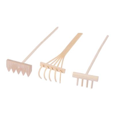 China Modern Garden Rake Cultivator Tiller Military Grade Steel With Ergonomic Wooden Handle for sale