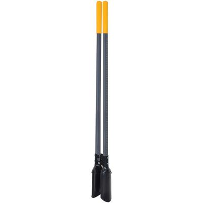 China Fiberglass Handle Post Hole Digger with Ruler and Cushion Grips for sale