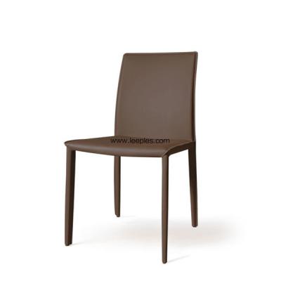 China Fashion simply dining chair design with PU/Leather upholstered chair for sale