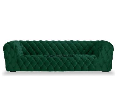 China Fabric Green Color 2 Seat Velvet Sofa Chesterfield Sofa Modern for Living Room. for sale