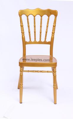 China High quality  gold metal aluminum sillas napoleon hotel chair for event. for sale