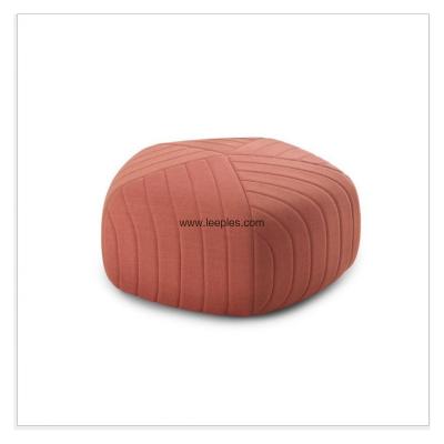 China Commerical Furniture Lively Colorful Velvet Fabric Cover Dressing Room Stool Round Ottoman,Color Optional for sale