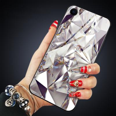 China Fashion suitable for iphone 12 11 X XS XR max 7 8 plus diamond mirror cover device tempered glass phone case for sale