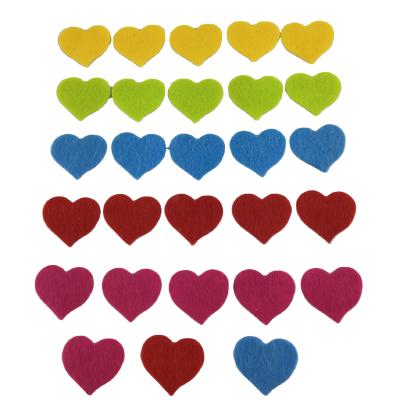 China Felt Stickers Assorted Color Felt Heart PK30 Craft DIY Kit Create Your Own Flower For Birthday Party for sale