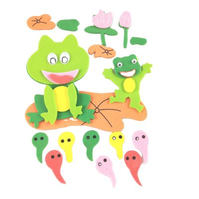 China Creative Handmade Safe and Environmentally Friendly Children EVA Foam Waterproof+Eco-friendly Frog Sticker Kids Sticker for sale