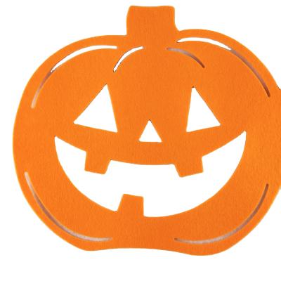 China Festival Stuff Wholesale Party Supplies Halloween Pumpkin Decoration Felt Pumpkin Banner Pendant Felt Pumpkin Banner for sale