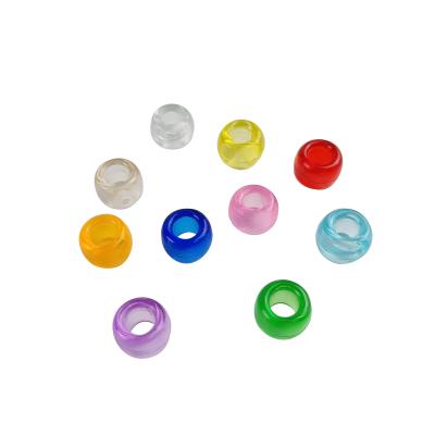 China Bead crafts are for fun for all Pony Beads - plastic - transparent colors - 9mm for sale