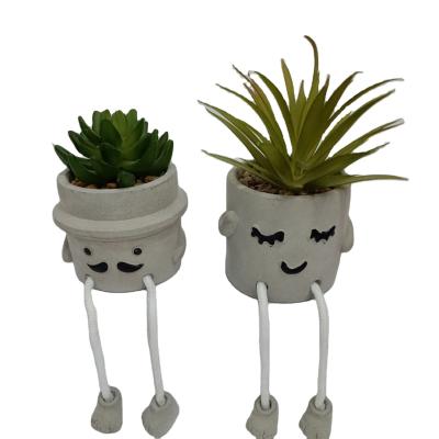 China Solid Geometry Succulent Style Succulent Planter Cement Flower Pot Planter Concrete Flower Planter for Home and Garden for sale