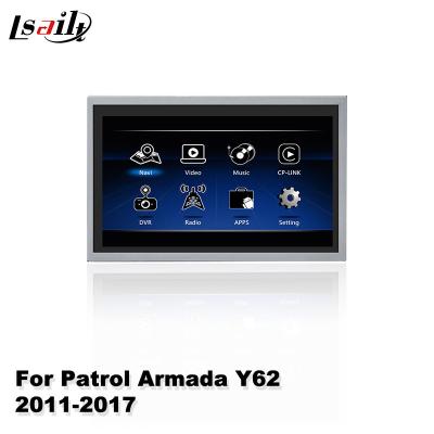 China Lsailt Auto Multimedia Scherm voor Nissan Patrol Y62 2011-2017 Met Draadloze Android Auto Carplay Te koop