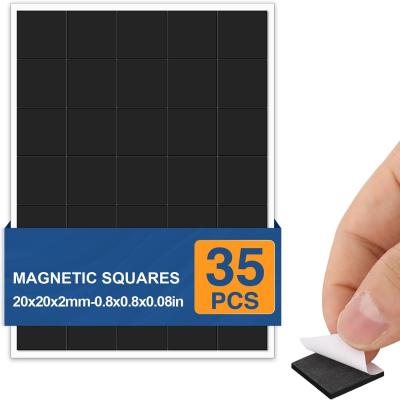 Cina 35PCS Magnete flessibile autoadesivo Quadrati magnetici per artigianato in vendita