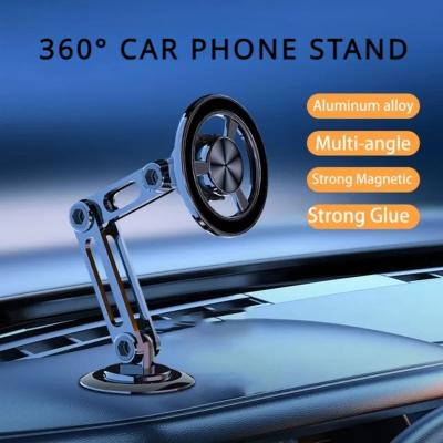 China 360° draaien Sterke magnetische autophonehouder voor Magsafe Opvouwbare telefoonstand Luchtluchtauto Magnet Mount GPS-ondersteuning Voor telefoon 14 13 Te koop