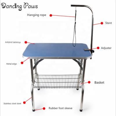 China Hotsale Folding Dog Grooming Table Portable Dog Beauty Square Table Size S for sale