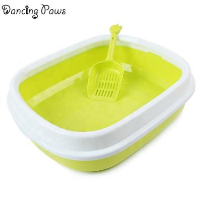 China Semi-Closed Anti-Splash Oval Washroom Furniture Cat Litter Box Stocked With Scoop Free Cost for sale