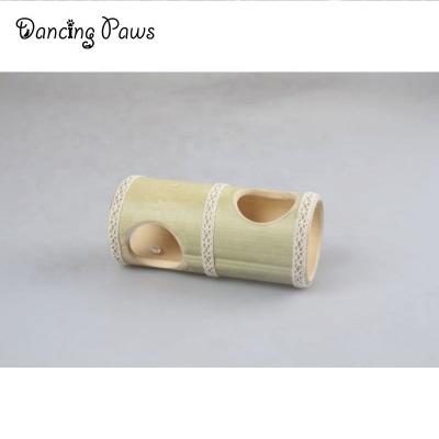 China Small travel animal toy for squirrel guinea pig hedgehog summer cool bamboo tunnel hamster single channel cold toy for sale