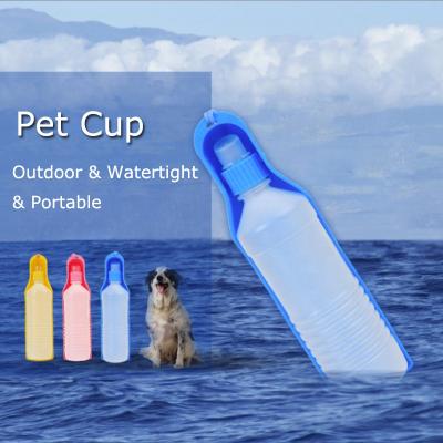 China Pet Water Drinker 500ML Auto Running Dog Cat Water Drinker Outdoor Portable Folding Kettle/Bottle for sale