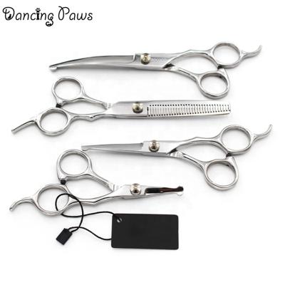 China Good Price Viable 4pcs Round Tip Set Stainless Steel Scissors Dog Grooming Scissors for sale