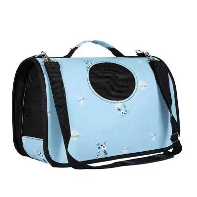 China Wholesale S Size Oxford Breathable Cloth Material Travel Foldable Pet Carrier Ready To Ship for sale