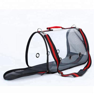 China High Quality Breathable Pet Carrier Bag For Dog And Cat Carrier Foldable Transparent Pet Travel for sale