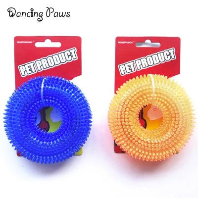 China Dogs new design donut shape eco-friendly teeth cleaning tpr dog pet toy for sale