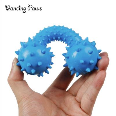 China Wholesale Retail TPR Teeth Dog Chew Ball Viable Toys Barbell Toy For Dog Ready To Ship for sale