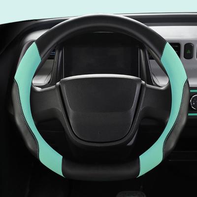 China Latest Leather Anti-Heat Steering Covers Perfectly Fit With Black Classic Elegance Universal for sale