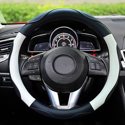 China Perfect Fit Car Accessories Universal Steering Wheel Cover Designer With Needles For Most Cars Leather Good Quality for sale