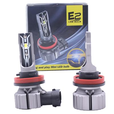 China 9006 LED Fog Light E2 H11 LED Headlights H7 9005 H11 H8 H9 9012 Car H4 LED Fog Light Bulb 40W LED Headlights for sale