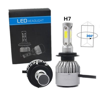 China 3 Side Chip S2 3side COB Chip H7 LED Headlights Fog Lamps 72W 16000LM H7 H8 H11 9005 9006 9012 H13 H4 LED Car Headlight Bulbs for sale