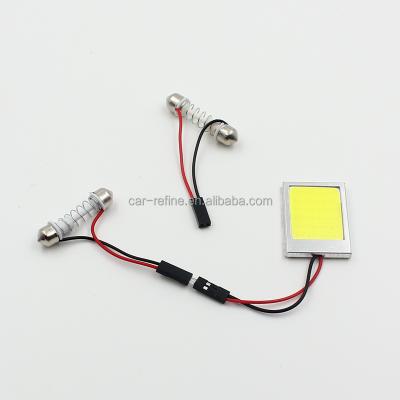 China New Arrival ABS/PMMA/Acrylic/PVC COB led interior dome light T10 Festoon Panels bulb light for cars with t10 holder COB car reading lamp c5w for sale