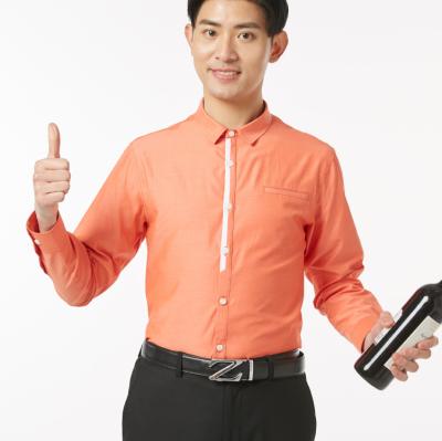 China restaurant & New Design Bar Uniform Long Sleeve Men Service Shirt for sale