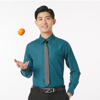 China restaurant & Long Sleeve Stand Bar Collar Mens Comfortable Classic Shirts for sale