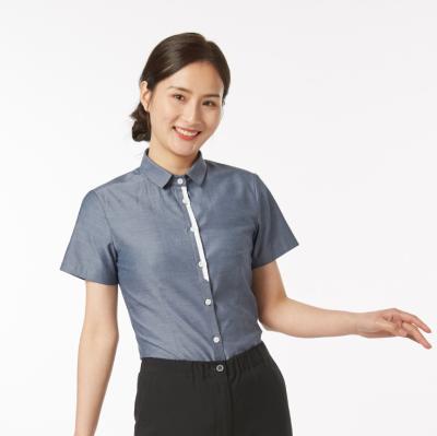 China restaurant & Bar Uniform Short Sleeve Women Modern Service Shirt for sale