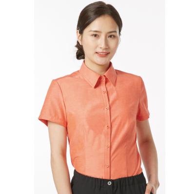 China restaurant & Bar Short Sleeve Ladies Industrial Design Modern Service Blouse for sale