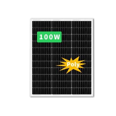 China Poly Solar Panels 18V 36V Mini PV Solar Panels 100Watt Solar System Polycrystalline Solar Panel Cheap Price for sale