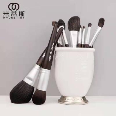 China MyDestiny Charming 13pcs Makeup Brushes-Black Animal Hair Flat Brush Set Brush for Foundation Blush Eyeshadow etc. - the main powder series for sale